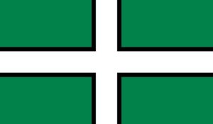 Image of the Dorset Flag alluding to hard water