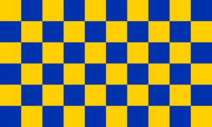Flag of surrey alluding to hard water in surrey