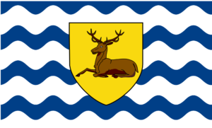 Flag of Hertfordshire alluding to hard water in this area