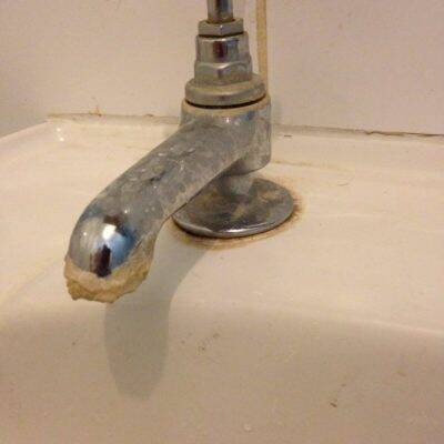 tap with serious limescale build up