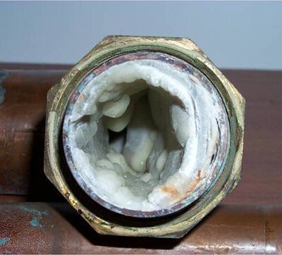 pipe blocked by limescale